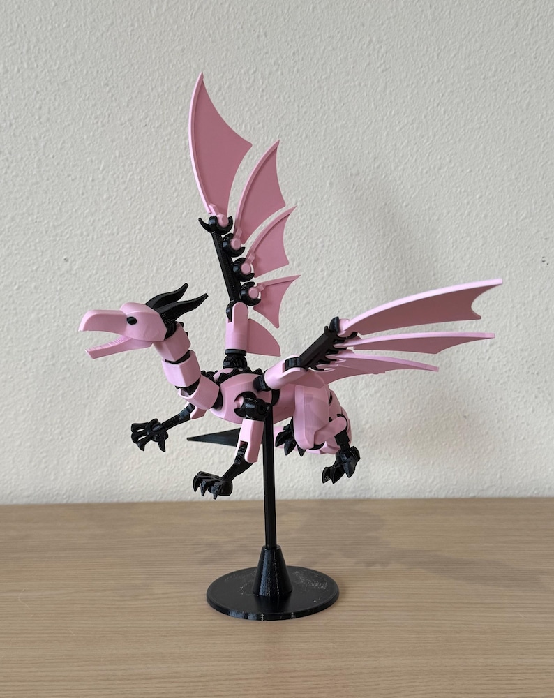 Poseable Dragon Action Figure Articulated Fantasy Model 3D Printed PETG PLA Dummy 13 Design Collector Display Stand Kids Adults Toys Gift Men Birthday Present Over 40 Articulation Points Customizable Colors Sizes Premium Detailed Sculpture