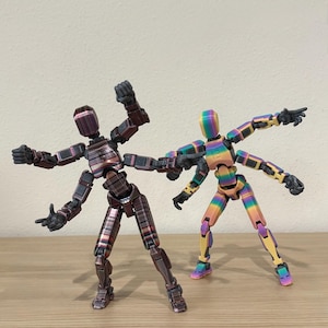 3D Printed Articulated Action Figure: Dummy 13, Posable 8&quot; Model