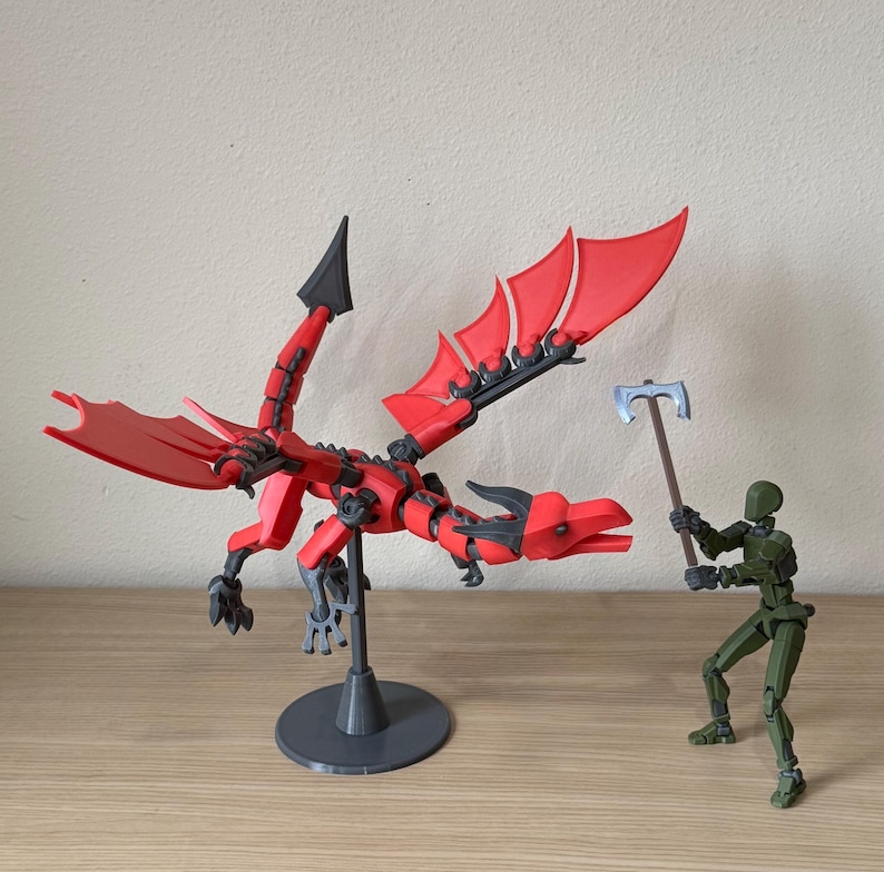 Dummy 13 Dragon Action Figure Kids Adults Toys 3d Printed Petg Pla Figures Articulated Fantasy Model Poseable Collector Display Gift Men Bild 12