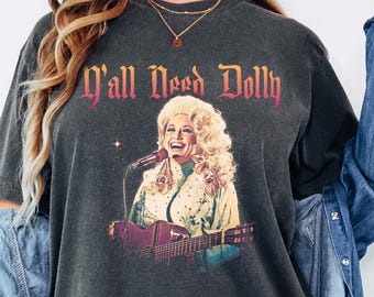 Dolly Parton Vintage Graphic Tee | Comfort Colors Oversized Shirt
