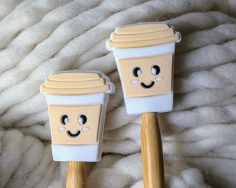 Knitting Needle Point Protectors | Coffee Cup Stitch Stoppers | Knitting Notions | Gifts for Knitters | Needle Stoppers