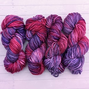 Hand Dyed Yarn | Super Bulky Wool Yarn | Luxury Merino Wool Yarn | Indie Dyed Yarn | 82 yards