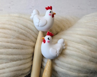 Protectores de puntas de agujas de tejer / Topes para punto de gallina / Accesorios de punto / Regalos para tejedores / Topes de agujas