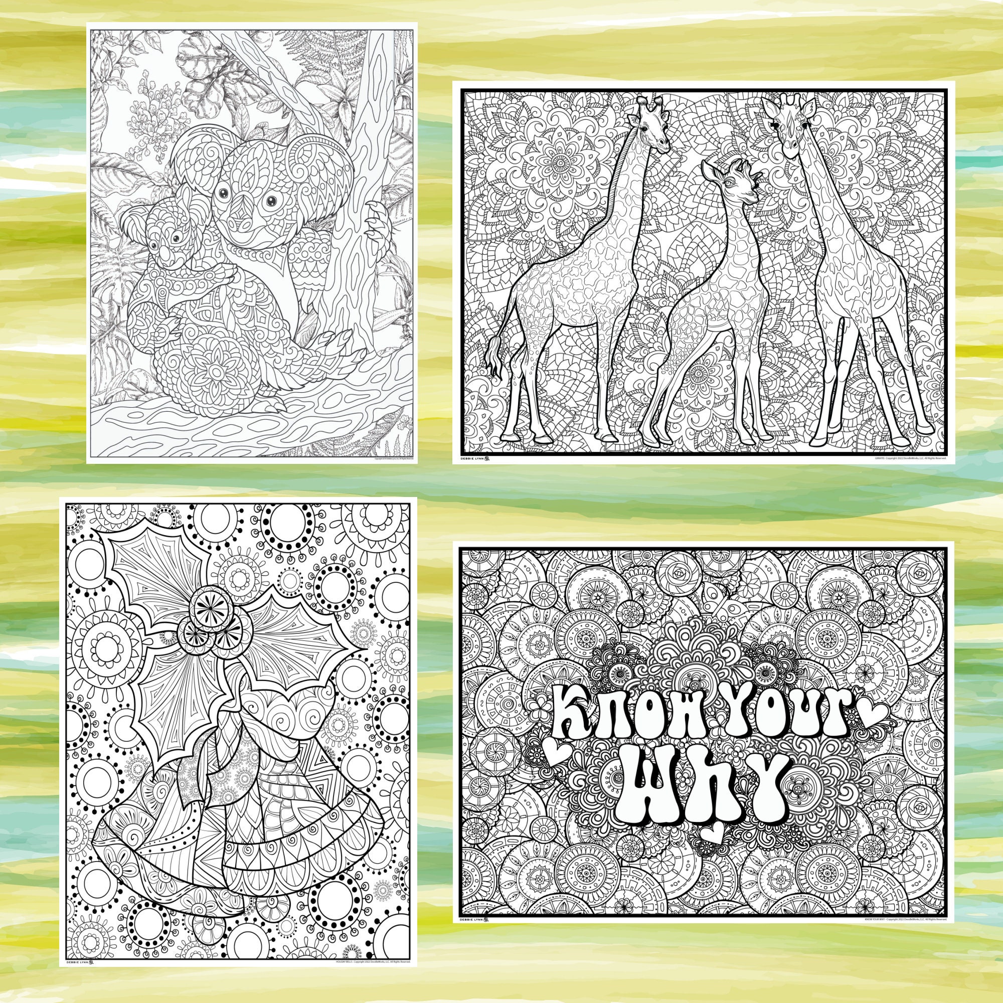Debbie Lynn Rolled Coloring Posters 36x48 - Etsy