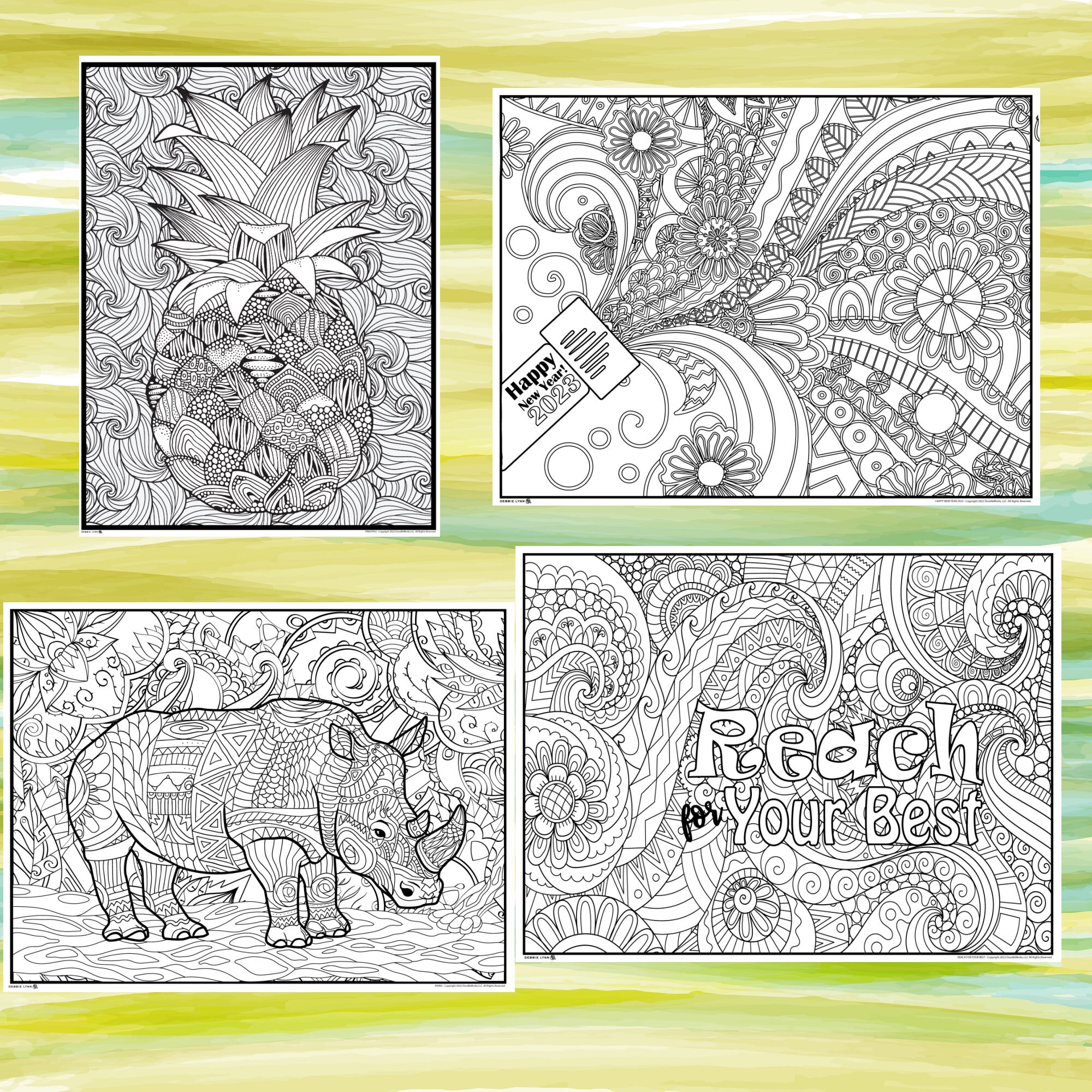 Debbie Lynn Rolled Coloring Posters 36x48 - Etsy
