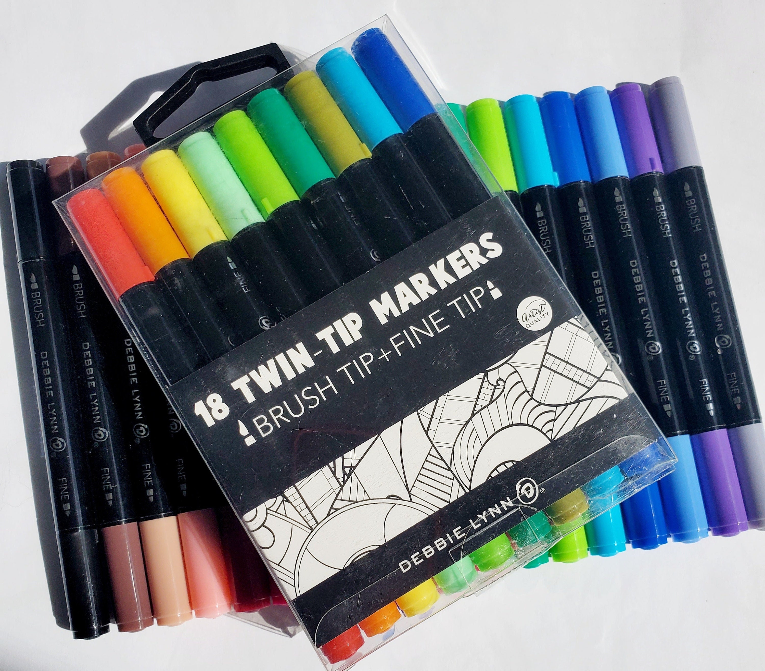 Incraftables Dual Tip Markers Set (24 Colors). Best Fine Tip Markers for  Adult Coloring No Bleed