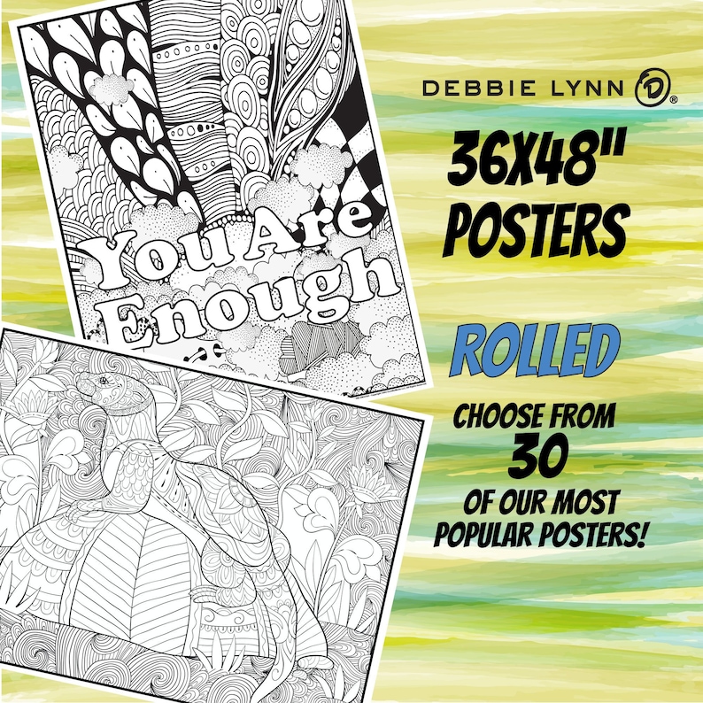 Debbie Lynn Rolled Coloring Posters 36x48 Etsy