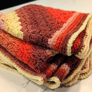 Handmade Pink Crochet Baby Blanket