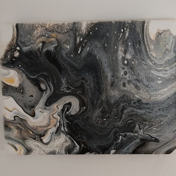 Abstraktes Gemälde, Acrylic Pouring,