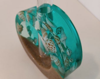 Vase aus Resin, verschiedene Ausführungen, Meeresvase, goldene Vase