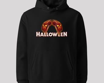 Pumpkin Wings Halloween Hoodie, Unisex Organic Cotton