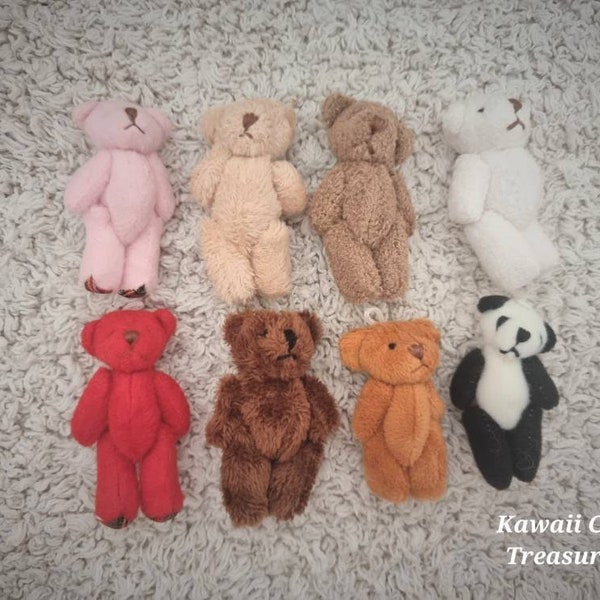 Hand finished bears Tiny Cute Kawaii Plush Doll House Toy, Soft Furry, 5 6 cm, Play Gift, Miniature 1:12 scale toys UK shop