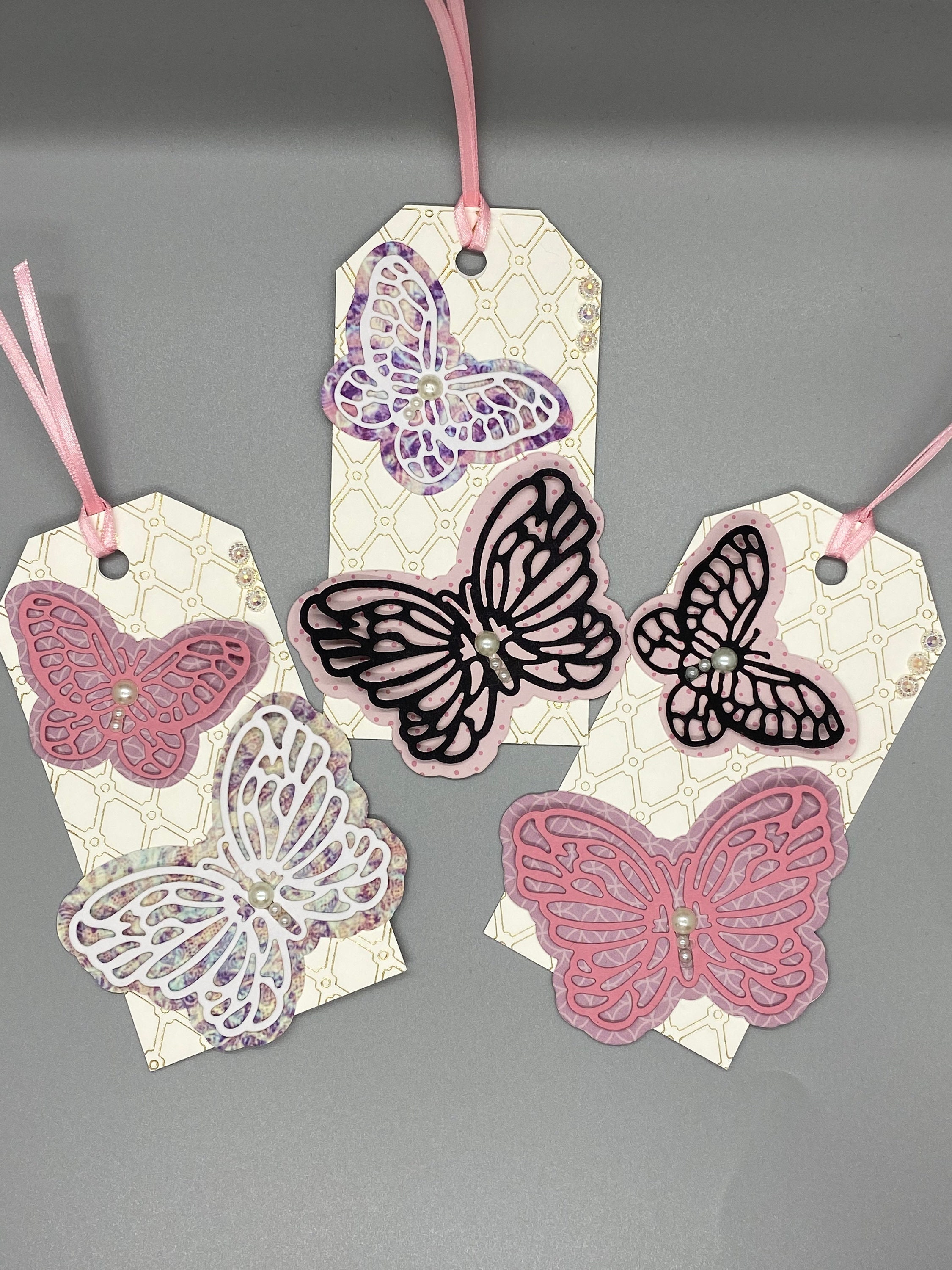 Butterfly Gift Tags X3 Large Birthday Gift Tags Gift Tags Etsy UK