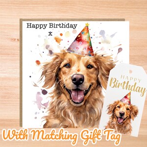 Personalised Golden Retriever Birthday Card - Dog Birthday Card -  Birthday Card For Him - Birthday Card For Her - From The Dog  - For Mum