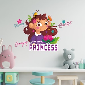Princess Wall Sticker, Girls Bedroom Decoration, Babys Room Decal, Beautiful Wall Decal, Girl Sticker, Nursery Wall Decoration, G-BY.03