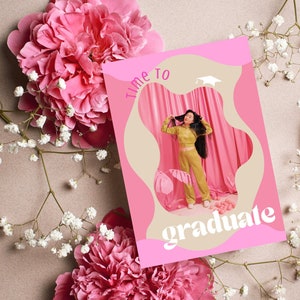 faire-part de remise des diplômes | Unique + carte de remerciements moderne pour l'obtention du diplôme | Faire-part pour un diplômé senior en photographie | Promotion 2023 | Funky + Fun