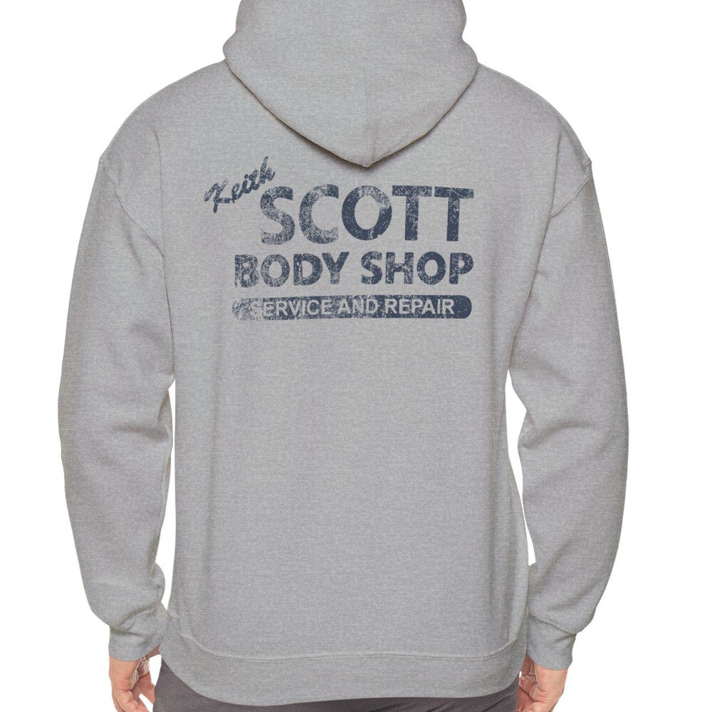 Keith Scott Body Shop Hoodie - Lucas' Distressed Hooded Close Replica Sweatshirt Auto Shop With Optional Front Logo Design, Oth Fan Gift New Hoodie