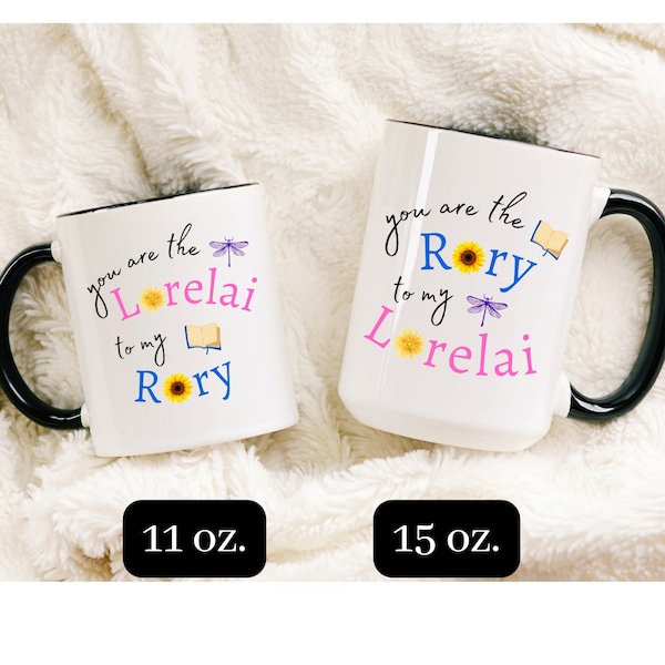 Lorelai to my Rory - Idée cadeau maman et fille - Cadeau pour la fête des Mères - Mug de voyage Vous êtes Rory to my Lorelai - Mug à café ou verre à vin