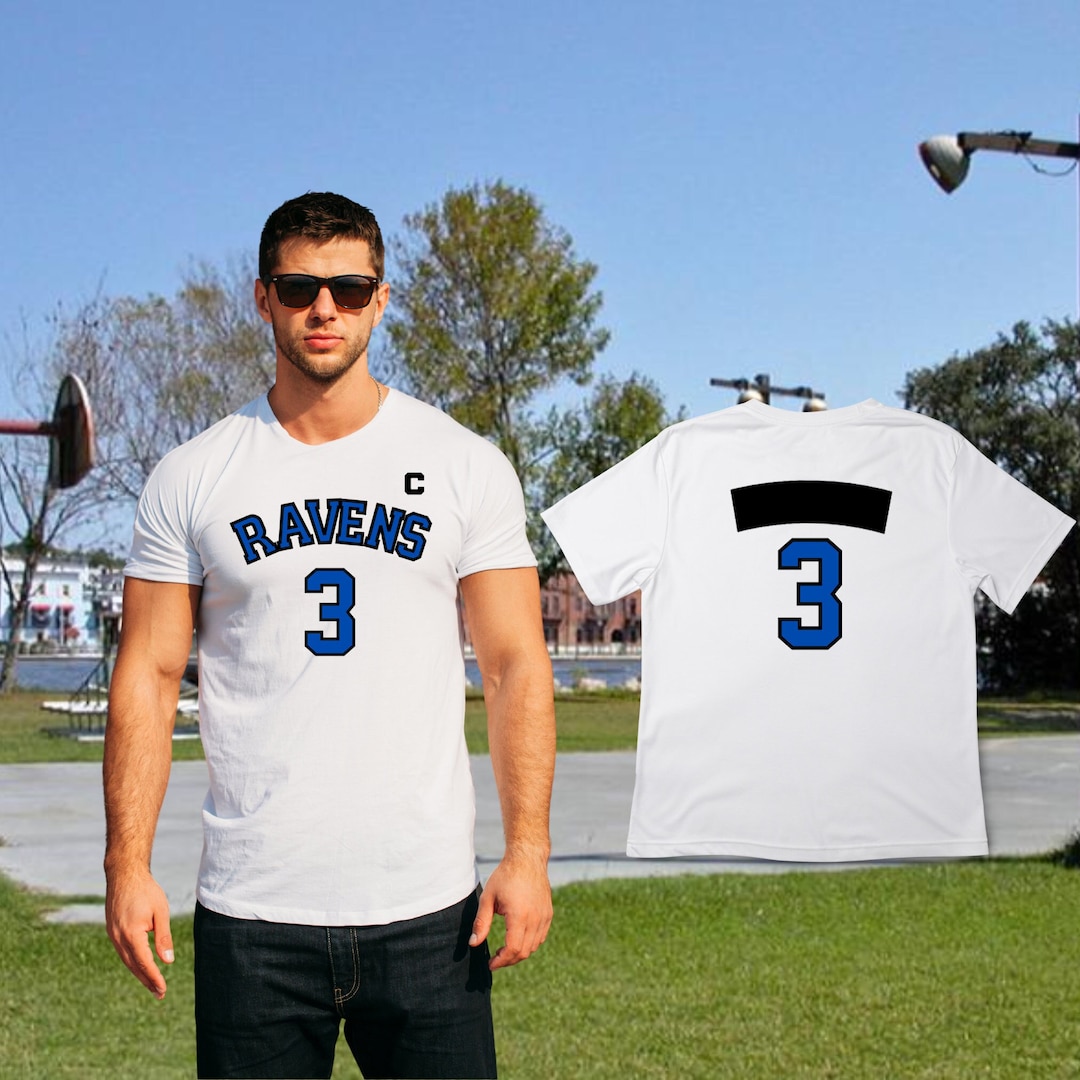 Lucas Scott Basketball Jersey Style Hoodie or Tee Tree Hill Ravens With Captain patch White T
