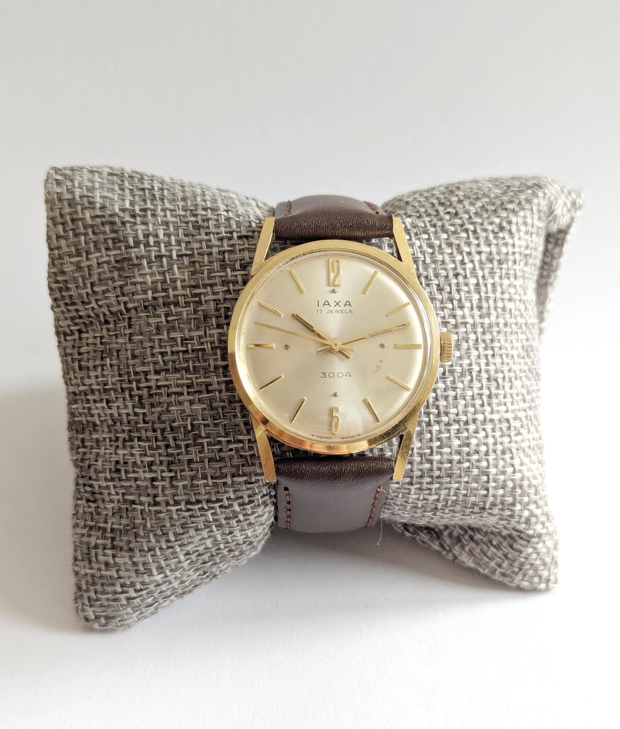 Vintage IAXA 17 Jewels Watch | Gold Tone Mechanical Wristwatch