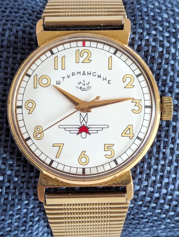 Vintage Sturmanskie Gagarin Uhr – Russische Fliegeruhr, goldenes