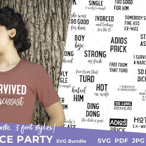 Sarcastic Divorce Party Bundle: Breakup & Divorce Party Shirts, SVG, PNG - Funny and Sassy!