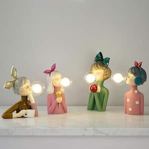 Bubble Girls Lamp Handcrafted Table Lamp Modern Table Lamp Table Decor Bedroom Decor Birthday Gift