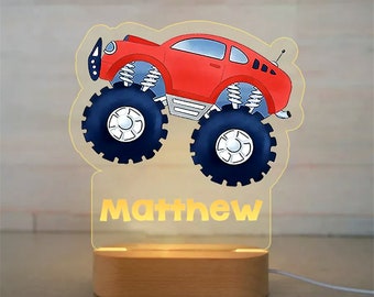 Personalized Dune buggy Night Light | Custom Sand Truck Night Lights with Name | Tractor Bedside Lamp | Birthday gift