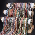 Natural Gemstone Beads 4mm 6mm 8mm 10mm 12mm Round Smooth Loose Bead Stone Agate Crystal Quartz Gemstone Spacer Beads for Jewelry Making 15" product logo