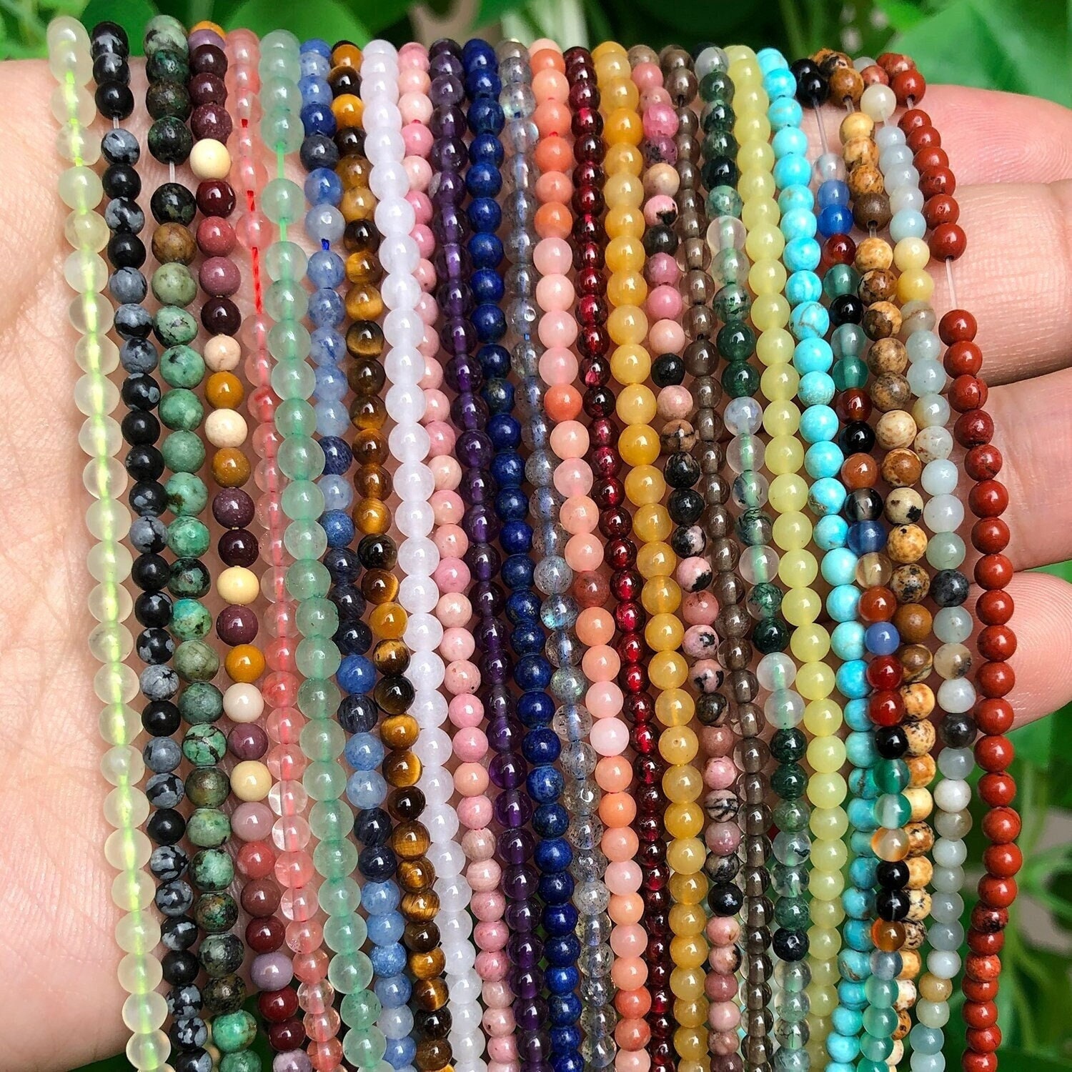 Natural Indian Agate Beads 3mm for DIY Jewelry - Dearbeads