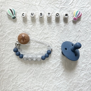 Clip para chupete de estrella personalizado, clip para chupete de juguete con nombre, letra de silicona, regalo para bebé, regalo para recién nacido