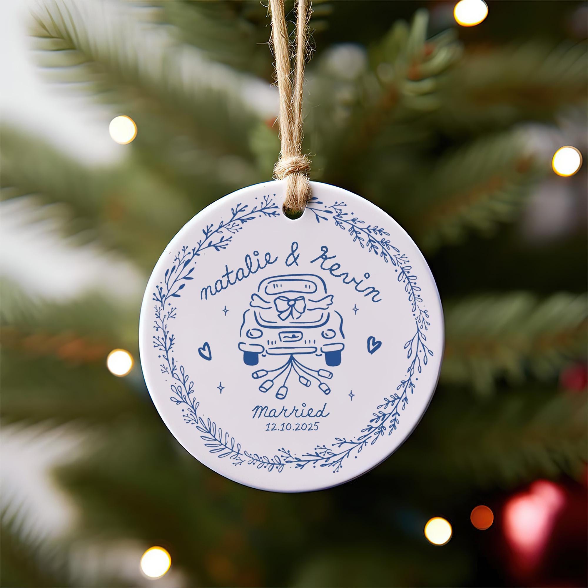 Personalizzato albero di Natale Winter Wonderland Cracker Treat Box con