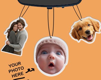 Aangepaste luchtverfrisser van foto, gepersonaliseerde fotoverfrisser, leuke autoluchtverfrisser, autoornament hangend, cadeau bruiloft bruidsmeisje