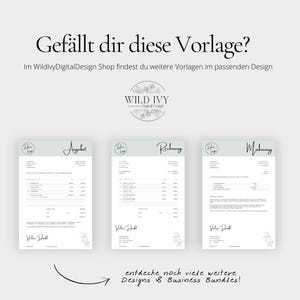 Rechnungsvorlage digital & personalisiert als Excel Download für dein Unternehmen digitale Rechnung in Deutsch Bild 4