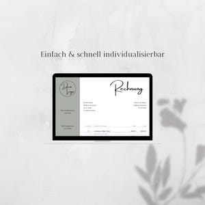 Modelo de fatura digital e personalizada em formato Excel para download para sua empresa; fatura digital em alemão. imagem 2