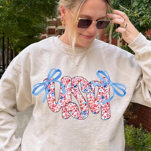 Patriotische Kokette 4. Juli Sweatshirt | 4.Juli TShirt | Volkstrauertag Labor Day Shirt | 50er 60er Jahre USA Hoodie