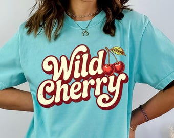 Vintage Wild Cherry Comfort Colors® T Shirt | Retro Wild Cherry Typography TShirt | Vintage Cherry Shirt | Cherries Shirt | Fruit Summer Tee