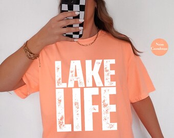 Lake Life Summer Comfort Colors® Shirt | Summer Vacation Shirt | Beach Shirt | Colorful Neon Summer Lake Shirt | Lake Life | Camper Shirts