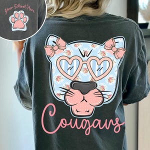 Custom School Mascot Comfort Colors® Shirt | Matching Team Shirt | Football Tee | School Spirit Tee Shirt | Personalized School Name Shirt