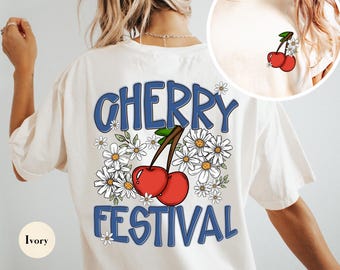 Vintage Cherry Festival Comfort Colors® Shirt | Cherry Graphic Summer Vacation Tee Tshirt | Retro Cherry | Foodie Food Lover Shirt