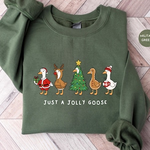 Bara en Jolly Goose-tröja | Julgåströja | Gåsandjultröja | Julhöst | Y2K-jultröja