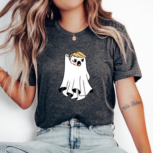 Halloween Donald Trump Trumpkin Ghost Tee Shirt | Ghost Trump President 2024 Shirt Sweatshirts | President Trump Fight Shirts | S311