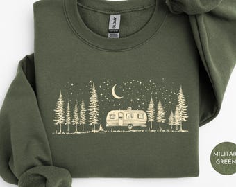 Retro Camping Sweatshirt | Camp Lover TShirt | Vintage Camping Vacation Shirt | Family Camping Matching Nature Graphic Tee Shirt Sweatshirt