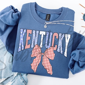 Kentucky Sweatshirt | Kentucky Patriotic Shirt | Coquette Stars And Stripes Kentucky Shirt | Kentucky 4th July Shirt | Kentucky Gift Shirt