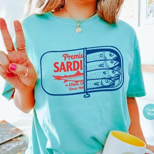 Retro Sardines Summer Comfort Colors® T Shirt | Vintage Sardine TShirt | Coastal Shirt | Portugal Italian Aesthetic Shirt | Vacation Shirt