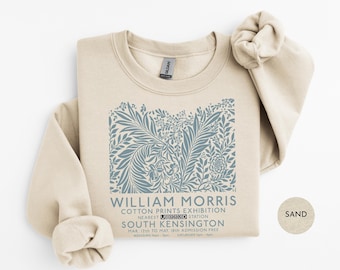 Vintage Retro William Morris Blumen-Blumen-Sweatshirt | Retro Herbst Sweatshirts Hemden | Botanische Pflanze Sweatshirts | Geschenke für Sie | S34