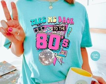 Camiseta con gráficos de los años 80 y colores cómodos® / Camisetas de los años 90 para mujer / Sudaderas con gráficos retro vintage de los años 80 / S138