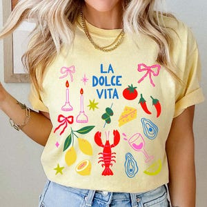 Retro La Dolce Vita Comfort Colors® Shirt | Italy TShirt | Tomato Girl Summer Shirt | Farmers Market Shirt | Cottagecore Vintage Graphic Tee