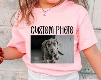 Camiseta infantil personalizada con cualquier foto Comfort Colors® / Camiseta infantil personalizada con foto para bebé o niño pequeño / Camiseta personalizada con tu foto