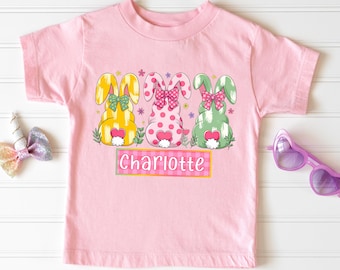 Kids Personalized Custom Easter Bunny Shirt Tee | Kids Easter Shirt | Custom Kids Toddler Shirt | Retro Easter Bunny Bunnies Rabbit Shirt